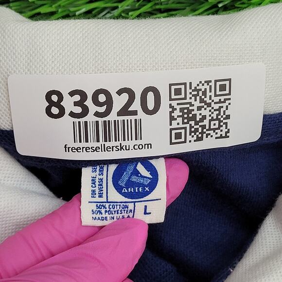 Vintage 80s Texas Tech University Polo Shirt S/M 20x25 Blue - Picture 6 of 13